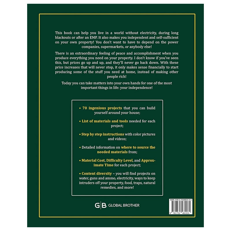 No Grid Survival Projects Illustrated DIY Reference Book