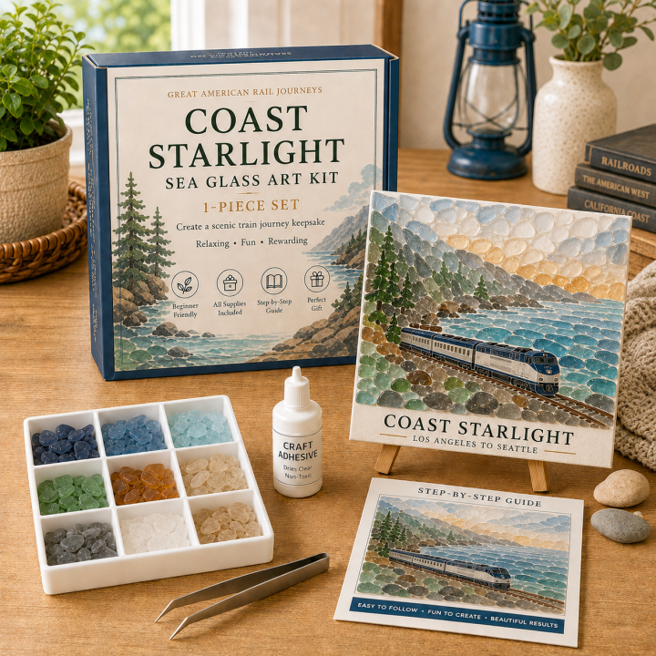 π Great American Rail Journeys Sea Glass Art Kit