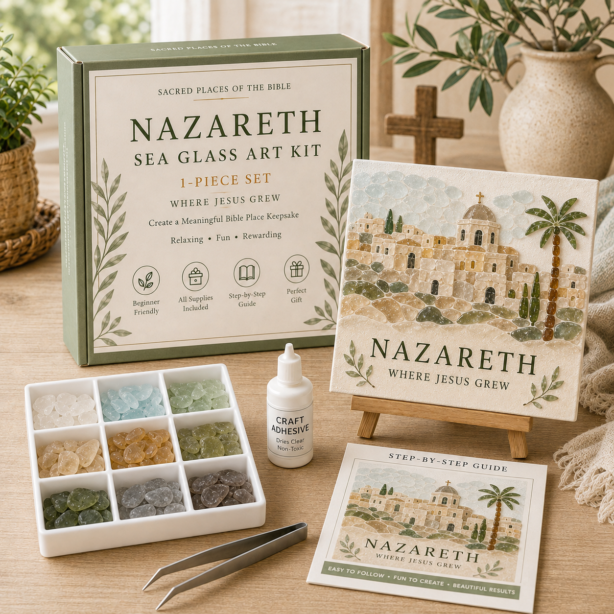 βͺ Sacred Places of the Bible Sea Glass Art Kit