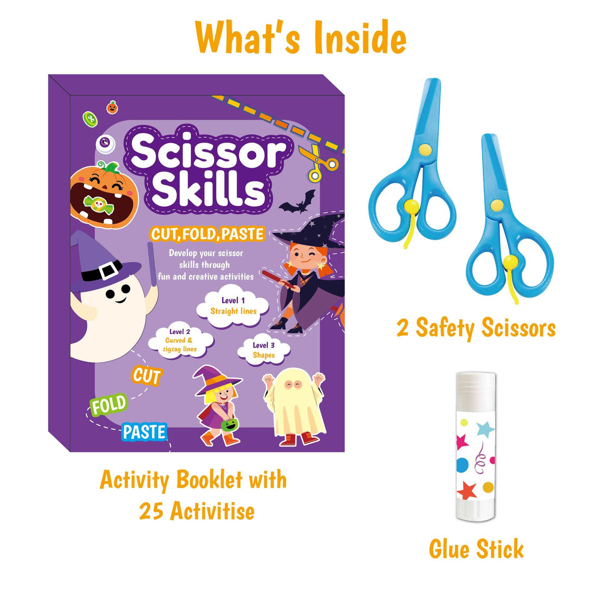 Scissor Skills Activity Book Set for Children