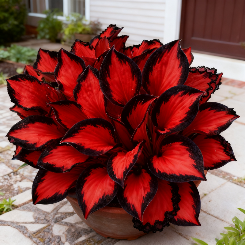🌿🌌Rare Midnight Purple Hostas Seeds – Like Stars Sprinkled on Every Leaf