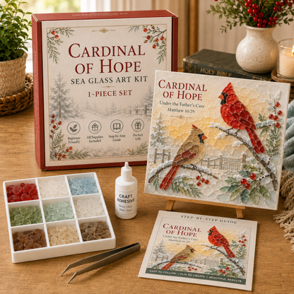 ✨ Faith-Inspired Birds Sea Glass Art Kit Collection