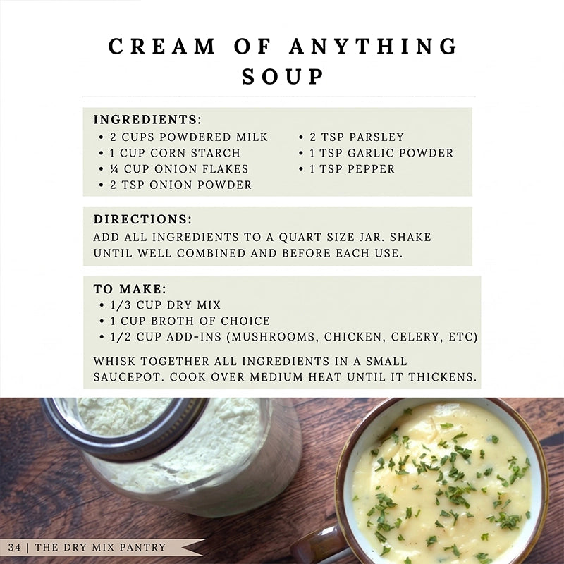 The Dry Mix Pantry Printed Recipe Book for Home Cooking
