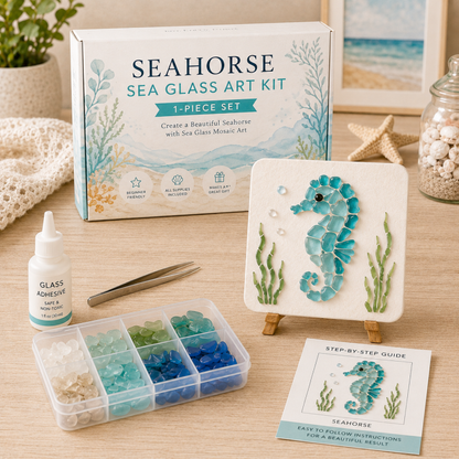 🌸🙏💖Sea Glass Art Kit – Create Stunning Mosaic Masterpieces at Home 🐢🌸🙏💖