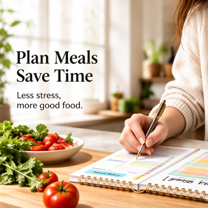 Magnetic Weekly Meal Planner Board for Kitchen Planning