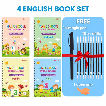 Reusable Grooved Handwriting Practice Books for Letters and Numbers