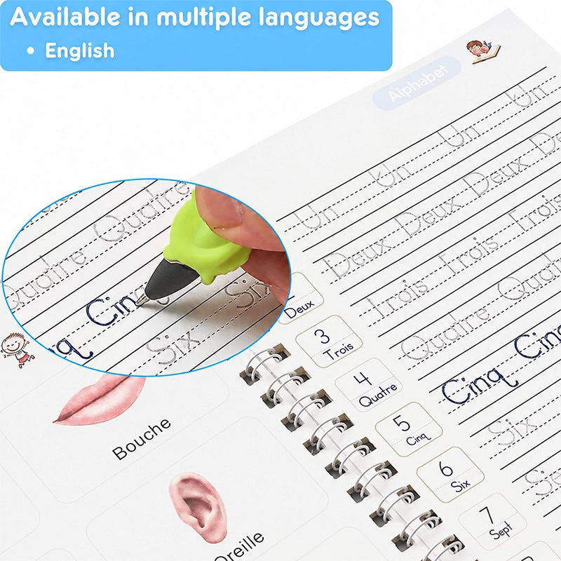 Reusable Grooved Handwriting Practice Books for Letters and Numbers