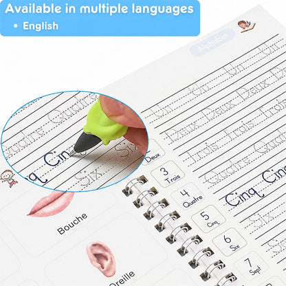 Reusable Grooved Handwriting Practice Books for Letters and Numbers