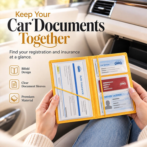 Vehicle Document Wallet for License and Registration Storage