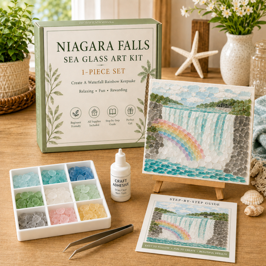 🌊 American Landmarks Sea Glass Art Kit