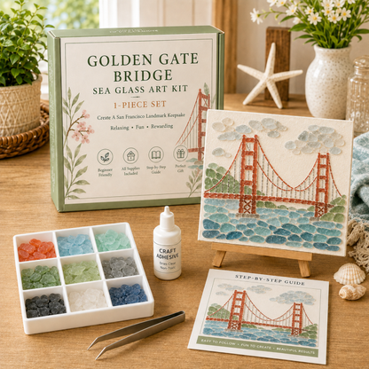 🌊 American Landmarks Sea Glass Art Kit