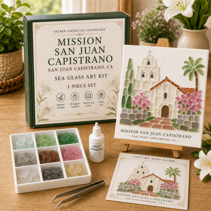 ⛪ Sacred American Landmarks Sea Glass Art Kit