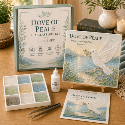 ✨ Faith-Inspired Birds Sea Glass Art Kit Collection