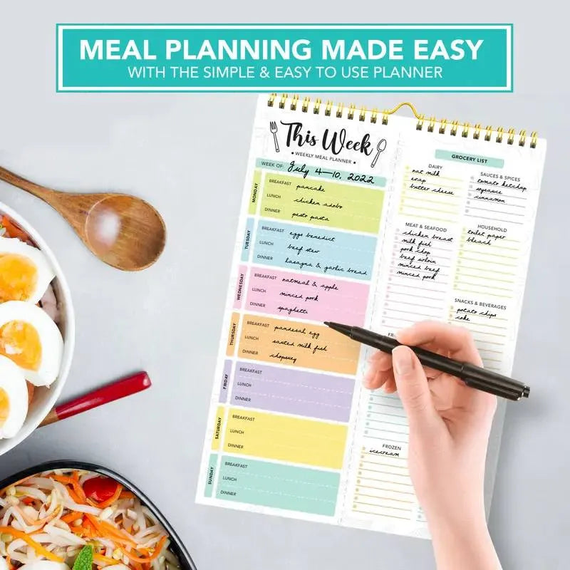 Magnetic Weekly Meal Planner Board for Kitchen Planning