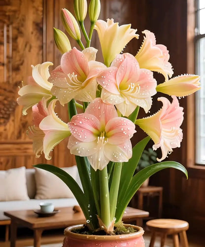 🌺 Amaryllis Bulbs– Dramatic Blooms. Effortless Grace! 🌿✨