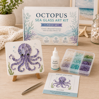 🌸🙏💖Sea Glass Art Kit – Create Stunning Mosaic Masterpieces at Home 🐢🌸🙏💖