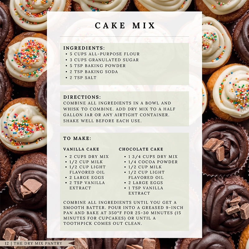 The Dry Mix Pantry Printed Recipe Book for Home Cooking