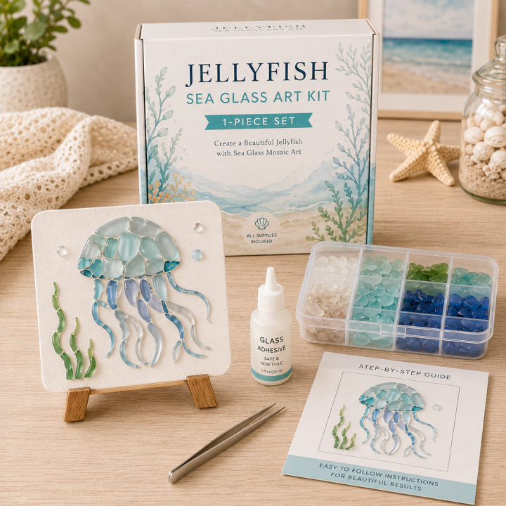 🌸🙏💖Sea Glass Art Kit – Create Stunning Mosaic Masterpieces at Home 🐢🌸🙏💖