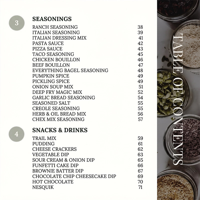 The Dry Mix Pantry Printed Recipe Book for Home Cooking