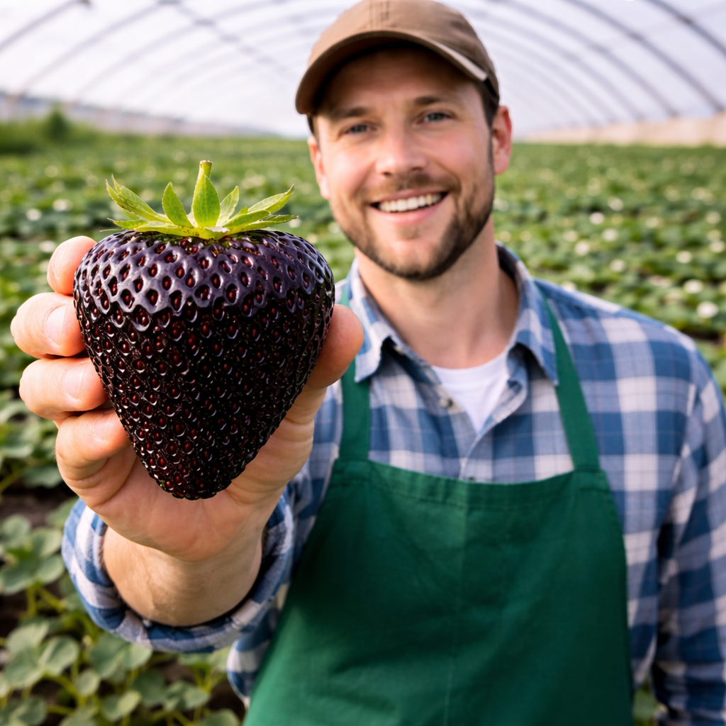 Giant Black Diamond Strawberries Seeds – Sweet. Nutrient-Rich & Easy to Grow at Home-W18