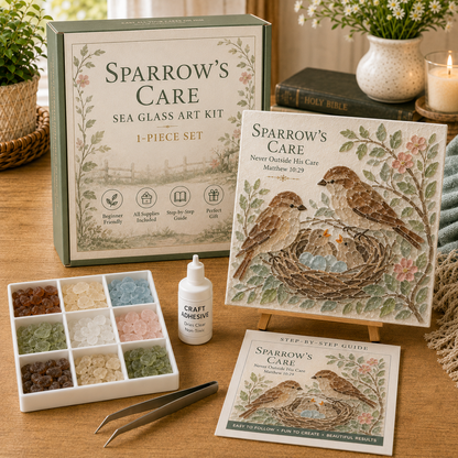 ✨ Faith-Inspired Birds Sea Glass Art Kit Collection