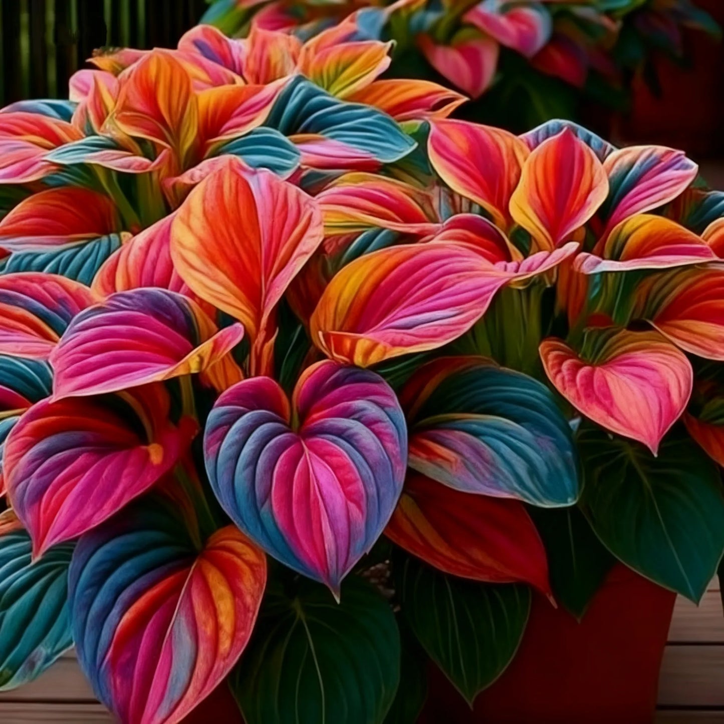 🌈🔥 Limited Edition Rainbow Flame Hostas -Rare Multicolor Foliage. Exclusive to Our Store 🌸