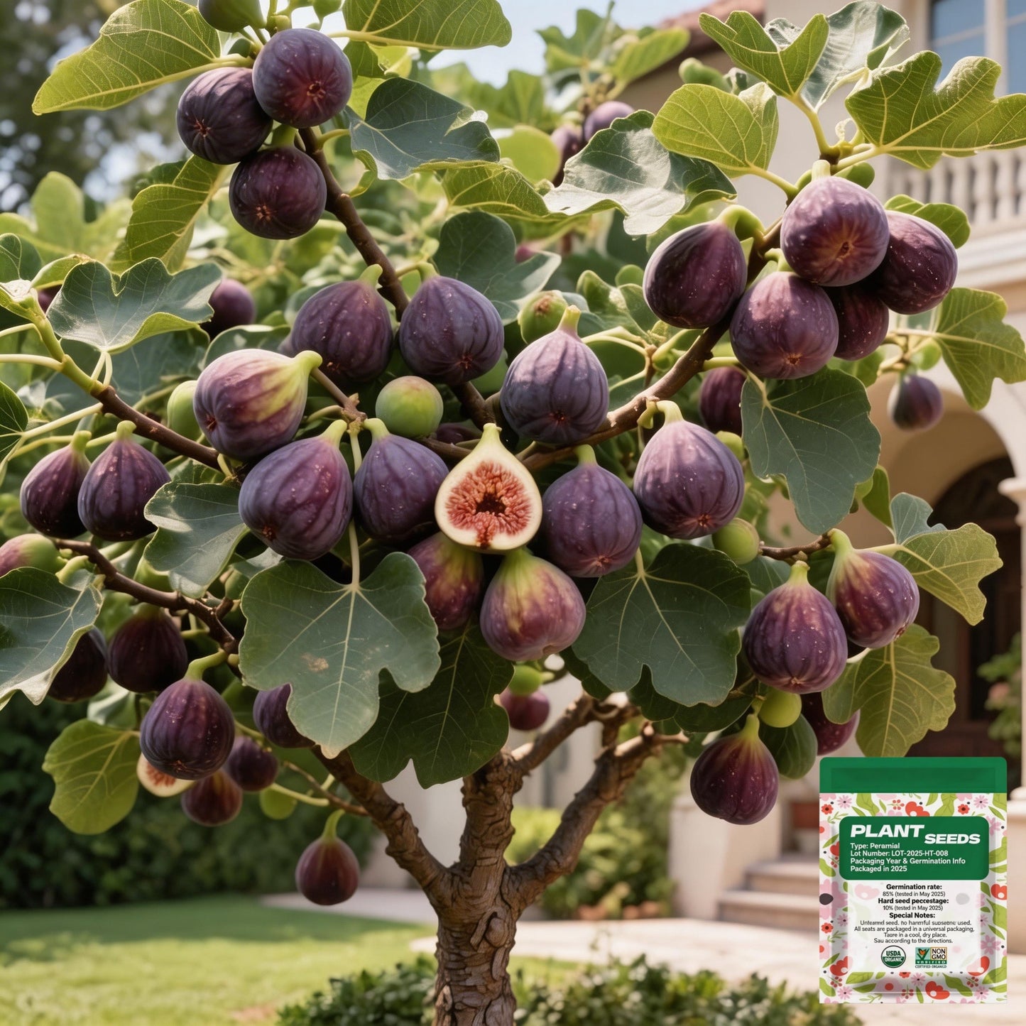🏆Over 65.000 SOLD!🌿Mission Fig Tree Seeds – Easy to grow on your porch and balcony at home