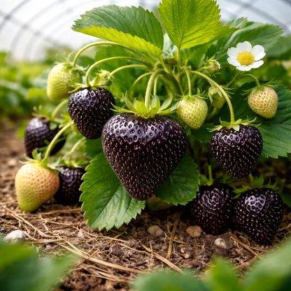 Giant Black Diamond Strawberries Seeds – Sweet. Nutrient-Rich & Easy to Grow at Home-W18