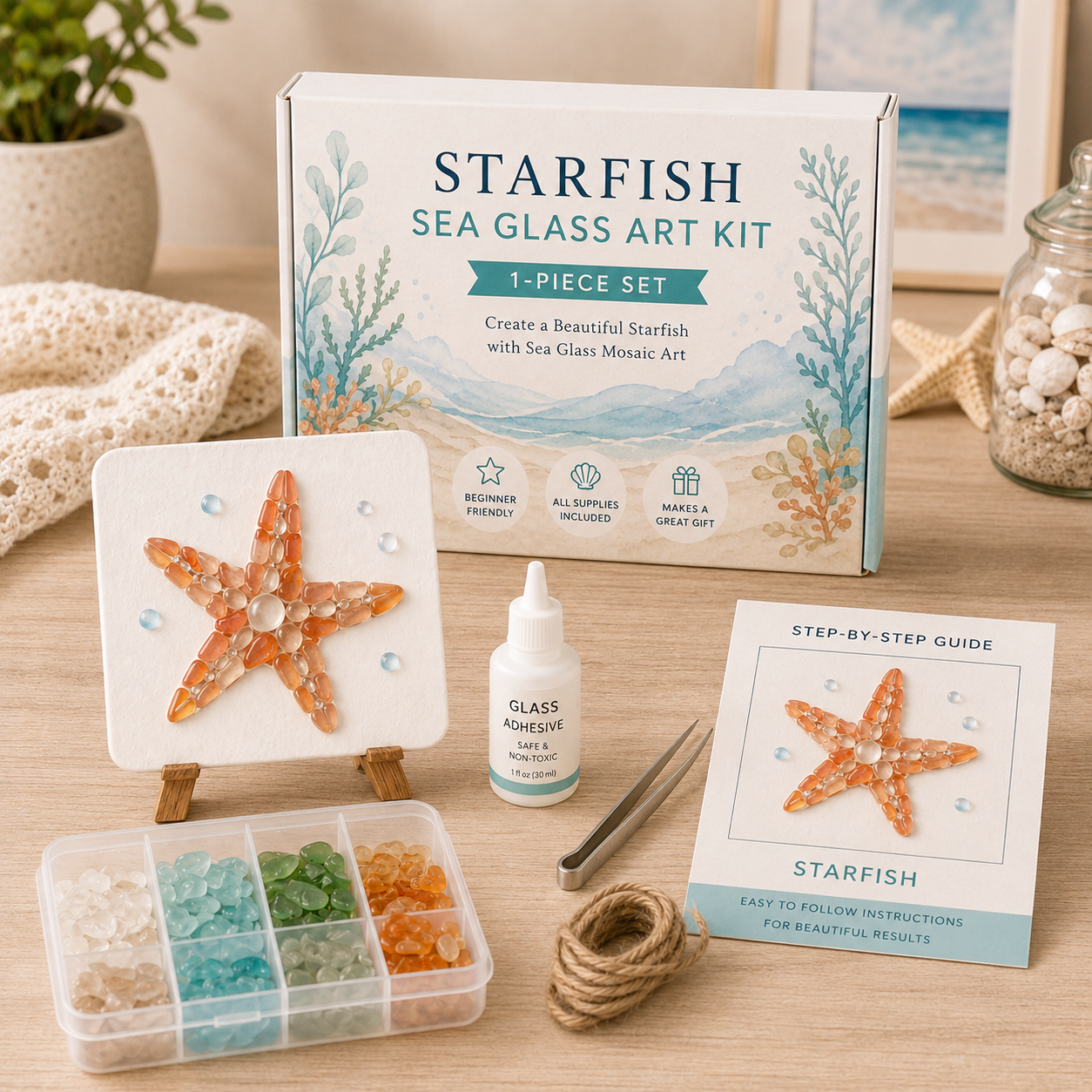🌸🙏💖Sea Glass Art Kit – Create Stunning Mosaic Masterpieces at Home 🐢🌸🙏💖