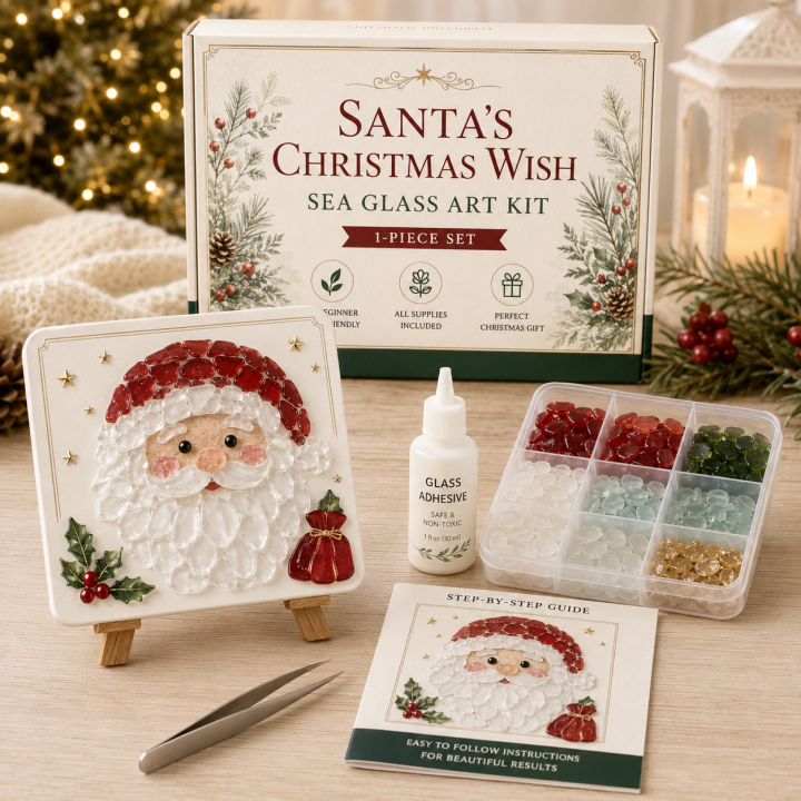 🎄 DIY Christmas Sea Glass Art Kit Collection