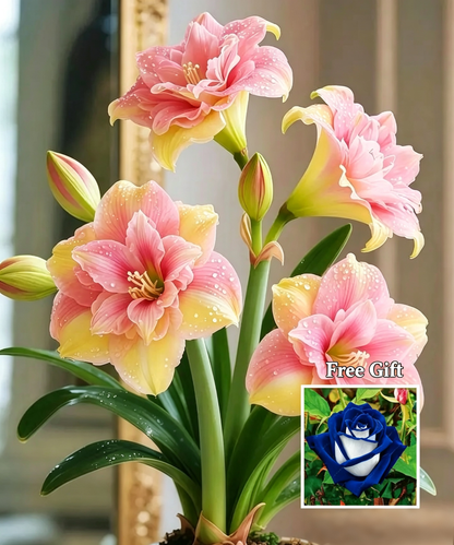 🌺 Amaryllis Bulbs– Dramatic Blooms. Effortless Grace! 🌿✨