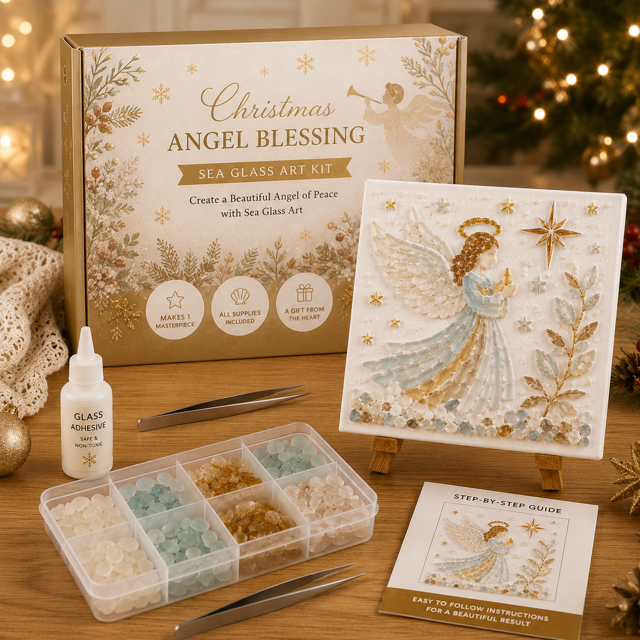 🎄 DIY Christmas Sea Glass Art Kit Collection