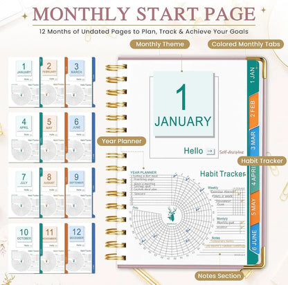 2027 A5 Deer Spiral Planner – 160 Sheets
