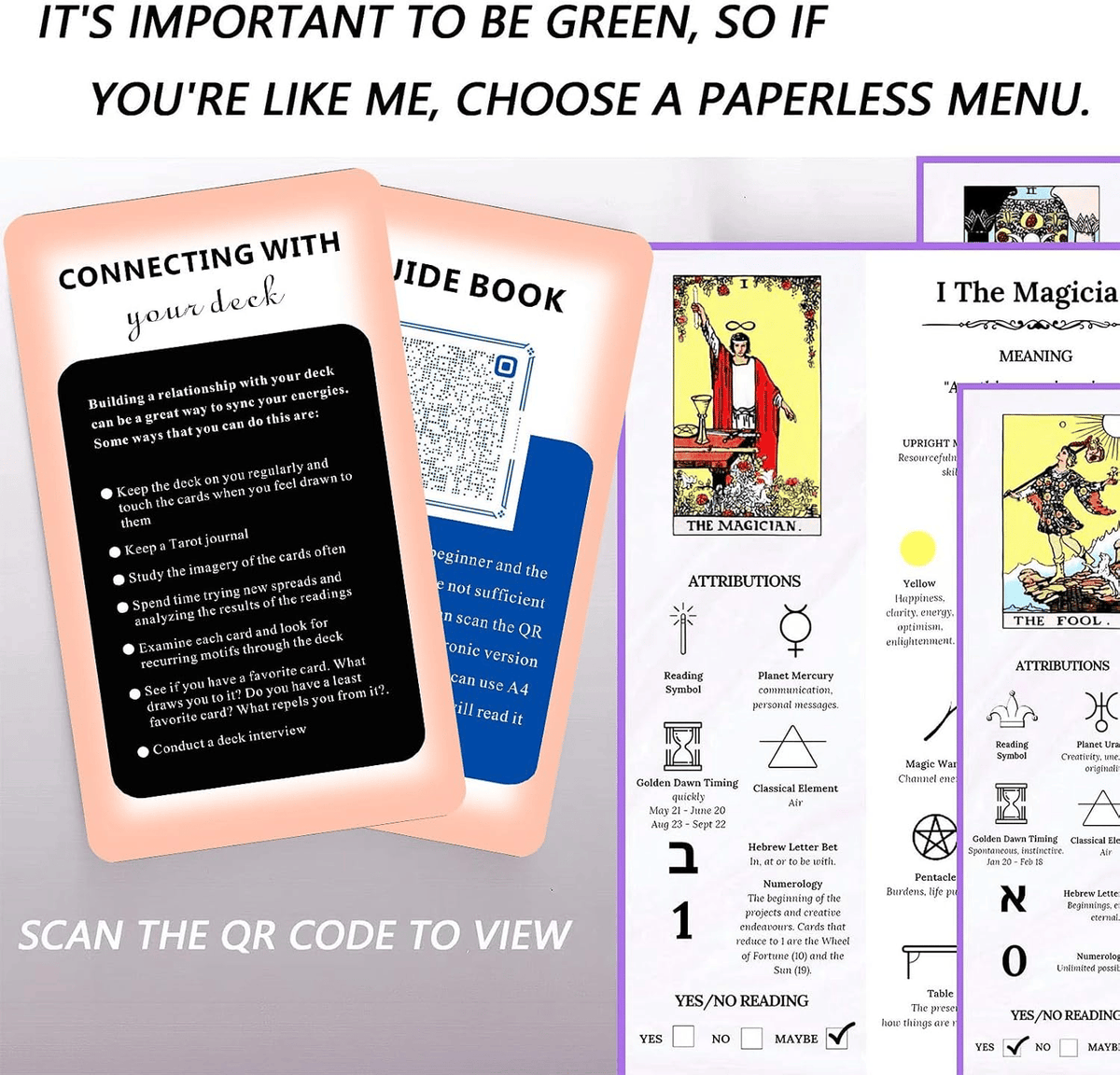 Classic Tarot Learning Card Deck for Beginners