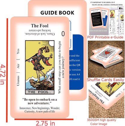 Classic Tarot Learning Card Deck for Beginners