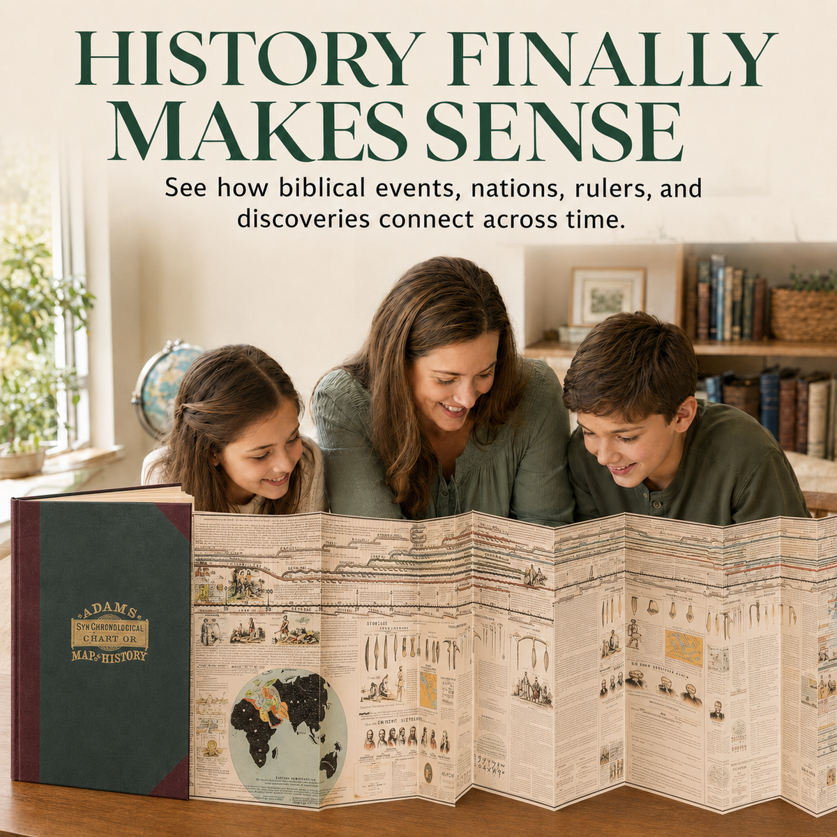 Adams Time Chart Foldout World History Book