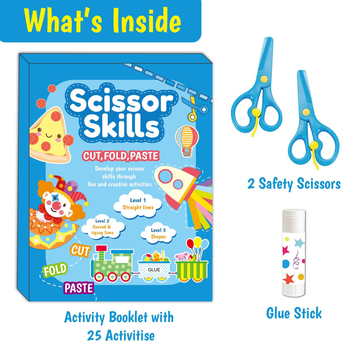 Scissor Skills Activity Book Set for Children