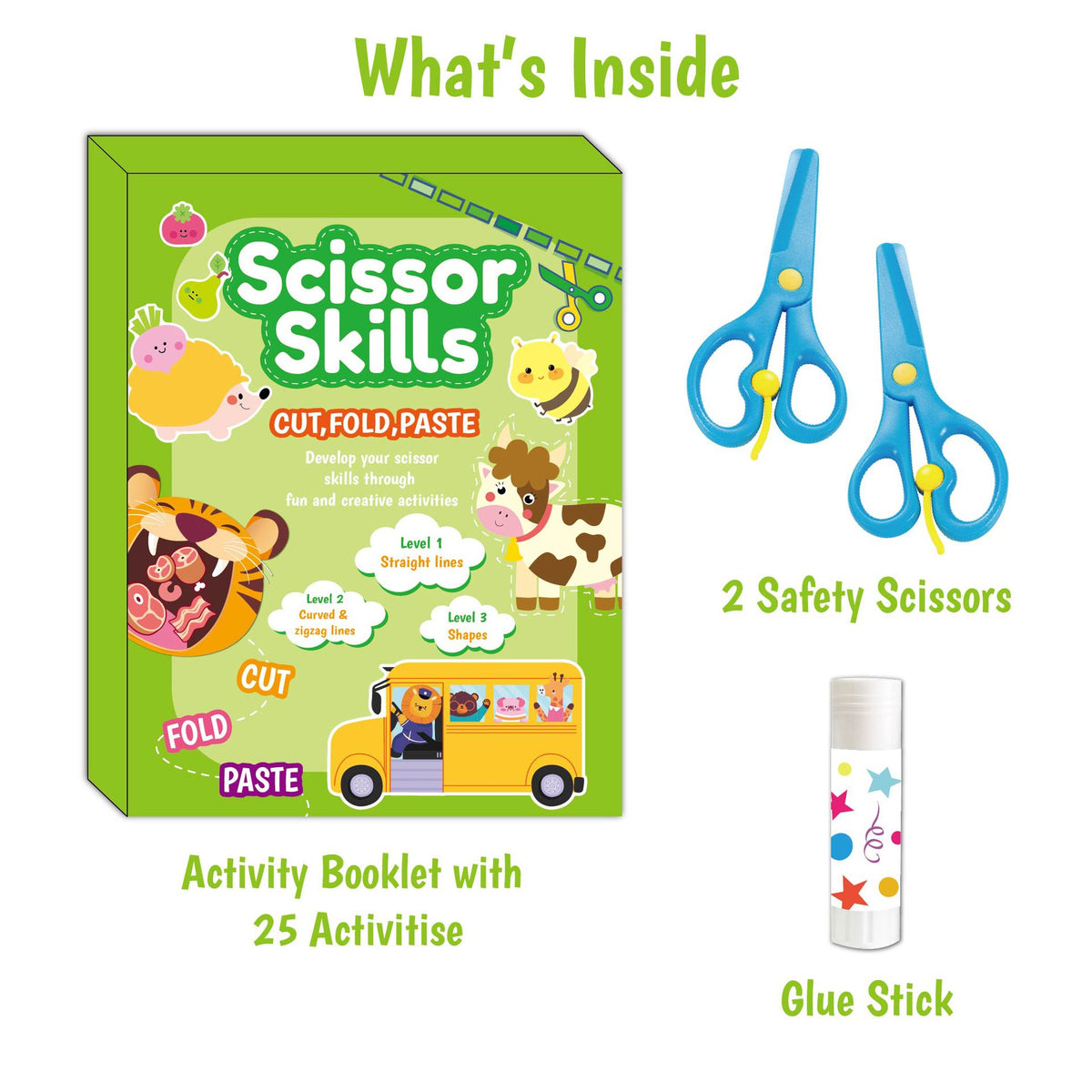 Scissor Skills Activity Book Set for Children