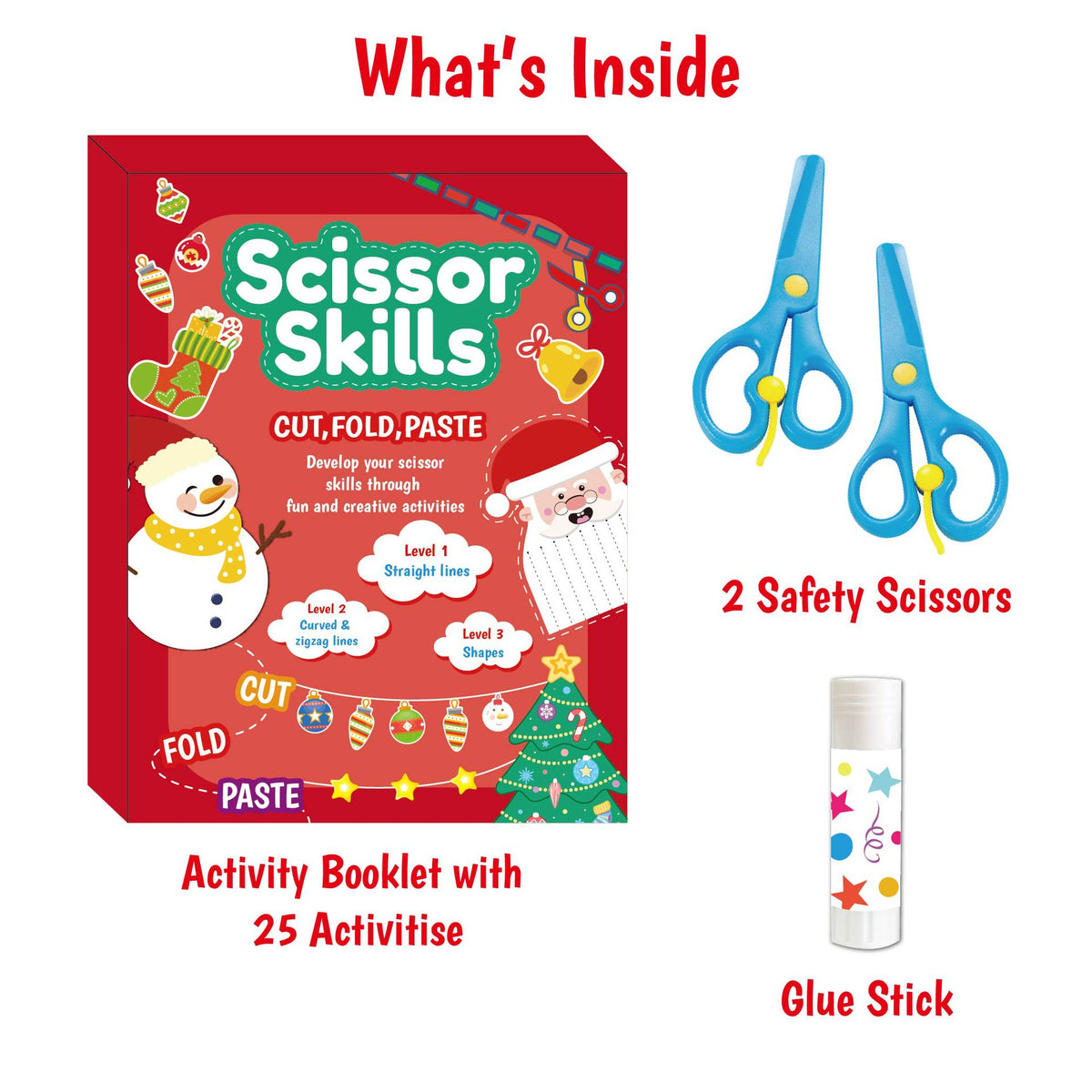 Scissor Skills Activity Book Set for Children