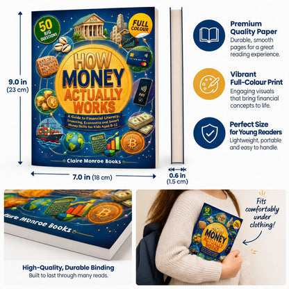 How Money Actually Works: Illustrated Money Learning Book for Kids, A5
