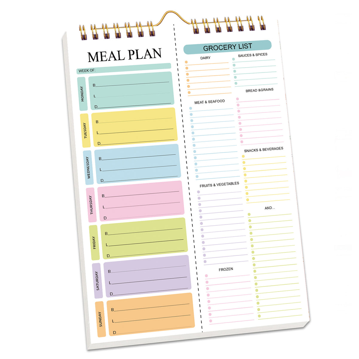 Magnetic Weekly Meal Planner Board for Kitchen Planning