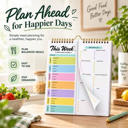Magnetic Weekly Meal Planner Board for Kitchen Planning