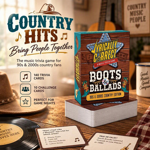 Song Lyric Trivia Card Game for Throwback Music Nights