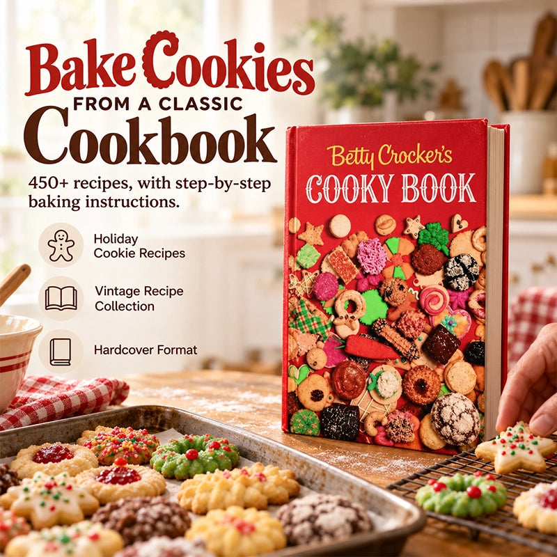 A5 Vintage-Style Cookie and Pastry Recipe Book