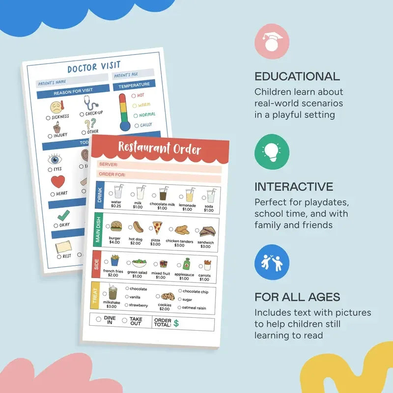 Illustrated Pretend Play Notepads for Make-Believe Adventures — view 3