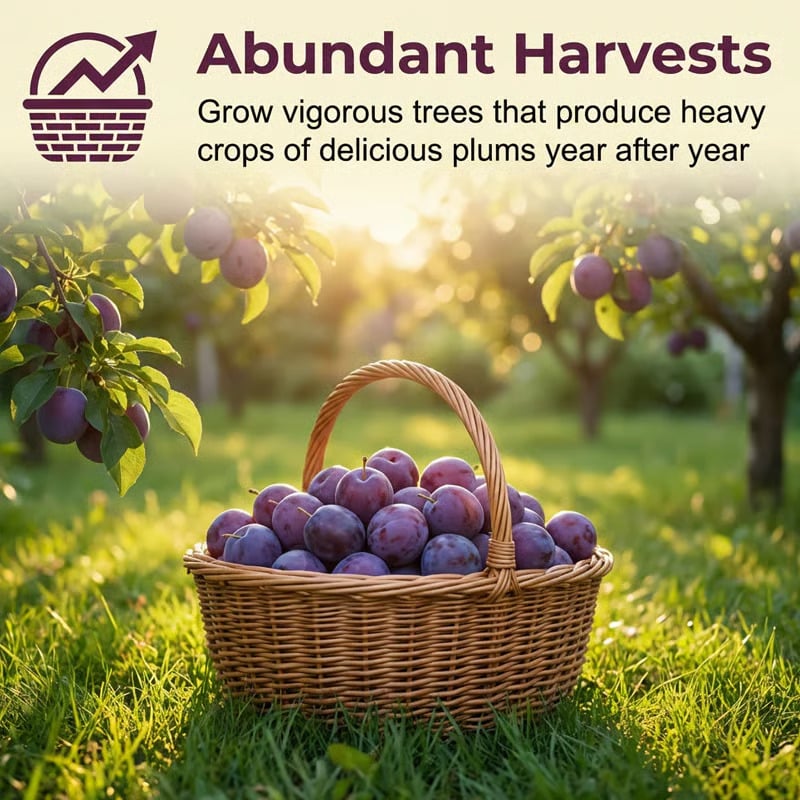 🌳LIMITED-TIME⏰🍑 Heirloom Non-GMO Grafted Plum Tree Live Seeds
