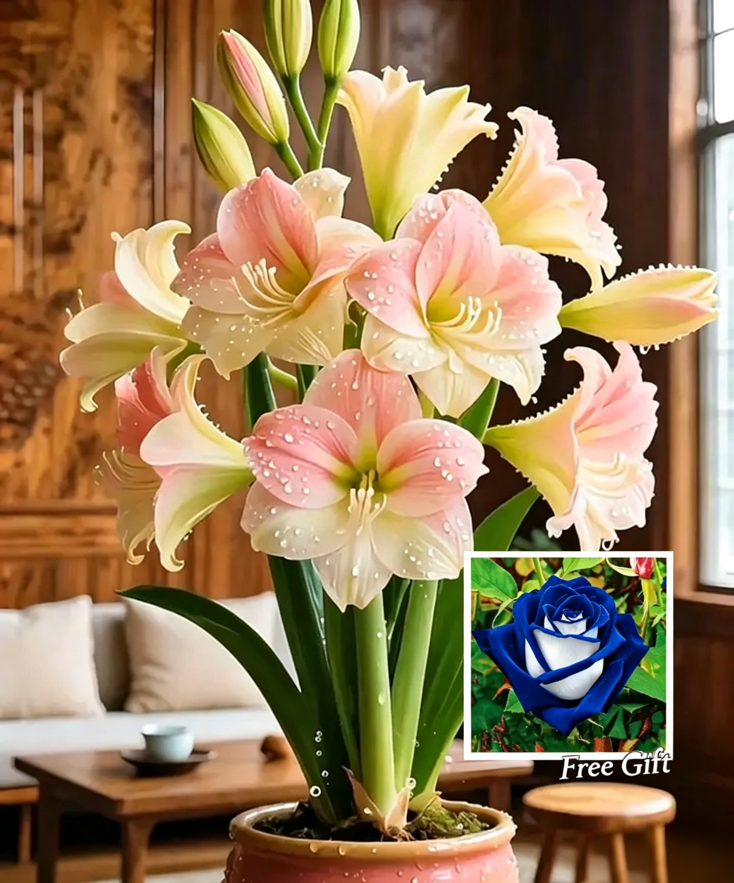 🌺 Amaryllis Bulbs– Dramatic Blooms. Effortless Grace! 🌿✨