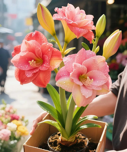 🌺 Amaryllis Bulbs– Dramatic Blooms. Effortless Grace! 🌿✨