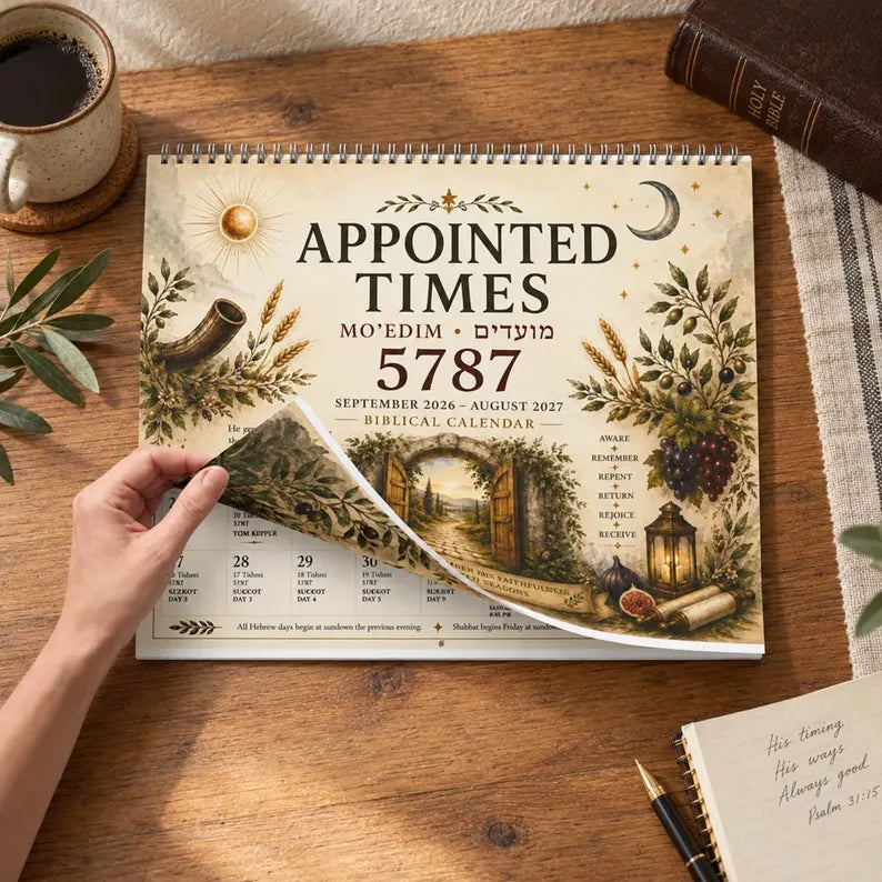 2026–2027 Hebrew Holiday and Shabbat Wall Calendar