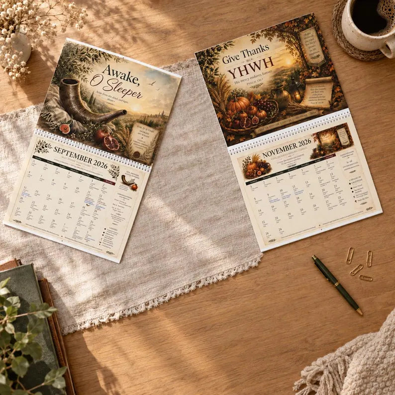 2026–2027 Hebrew Holiday and Shabbat Wall Calendar